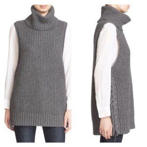Autumn Cashmere Gray Sleeveless Turtleneck Sz M